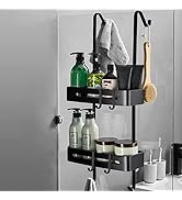 UIFER Shower Caddy Over The Door, Rustproof Aluminum Shower Caddy, Shower Door Storage Organizer ...