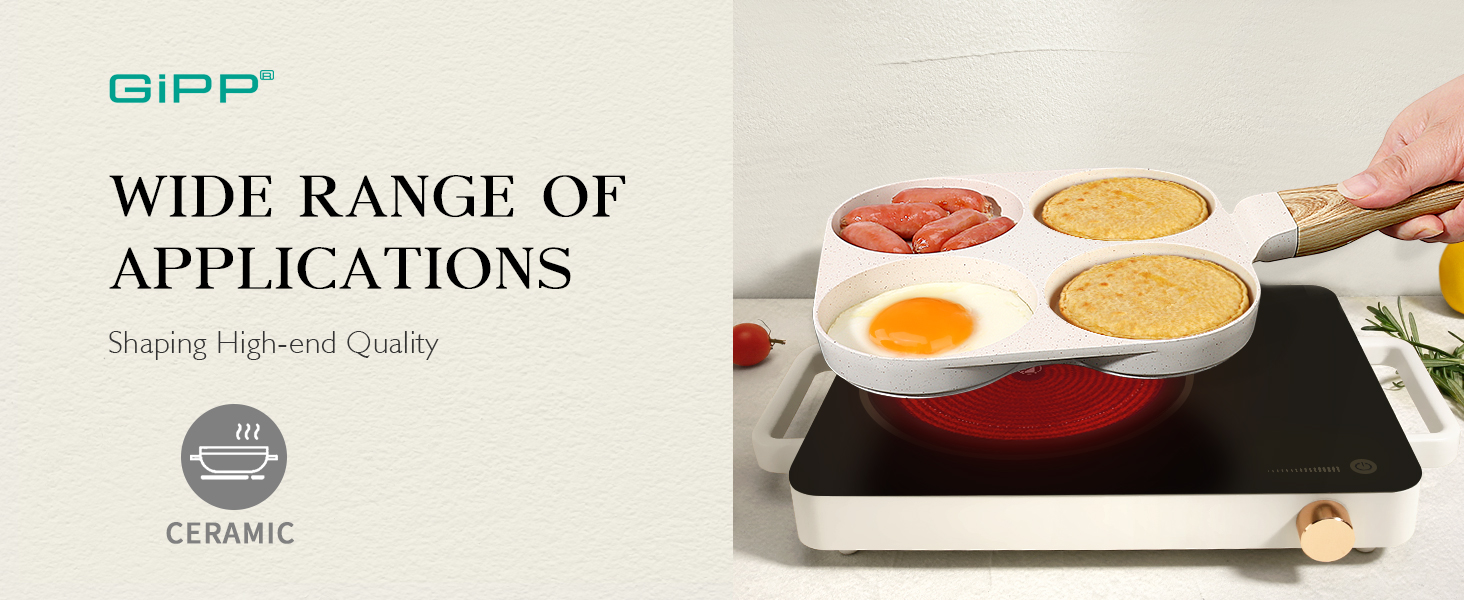Egg Pan Omelette Pans 4 Cup Nonstick Granite Omelette Non Stick Skillet Pancake Induction Cookware