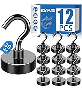 LOVIMAG Magnetic Hooks, 12 Pack 30lbs+ Magnet Hook 2026 Cruise Cabin Ship Essentials Heavy Duty S...