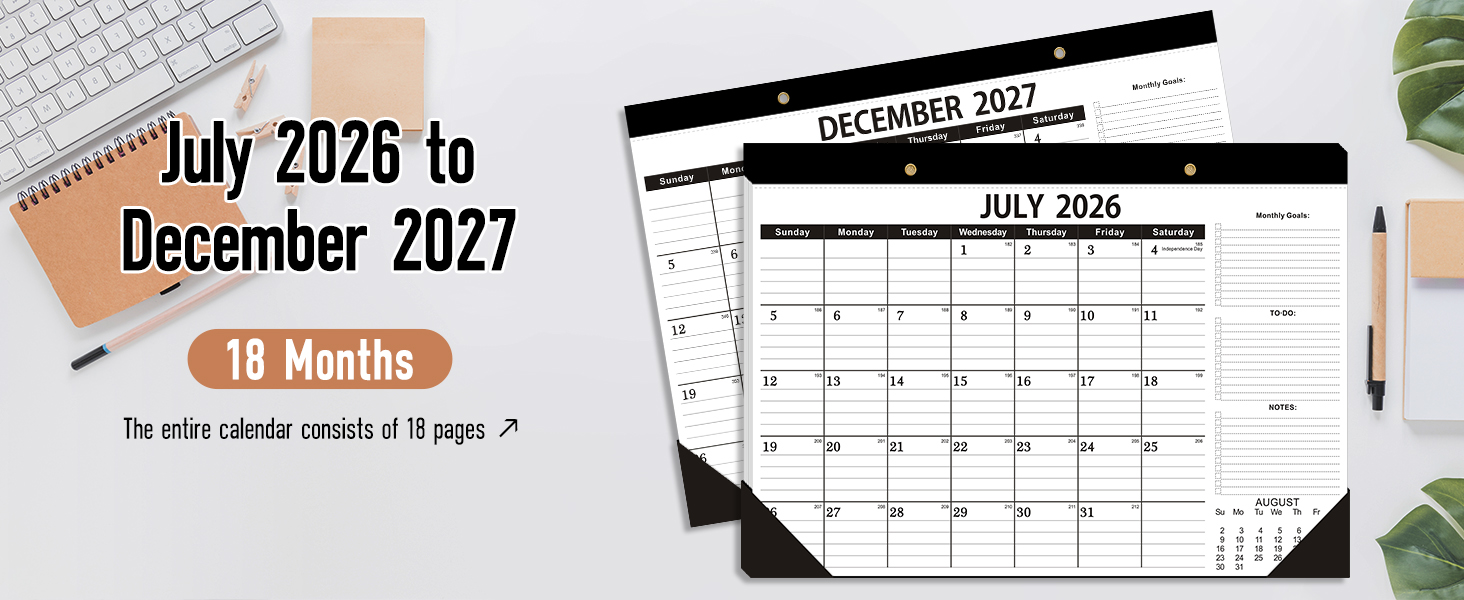 desk calendar 2026-2027