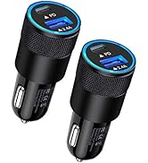 30W USB C Car Charger, [2Pack] PD 3.0 Fast Charge Dual Port USB Type C and 2.4a USB A Cargador Ca...