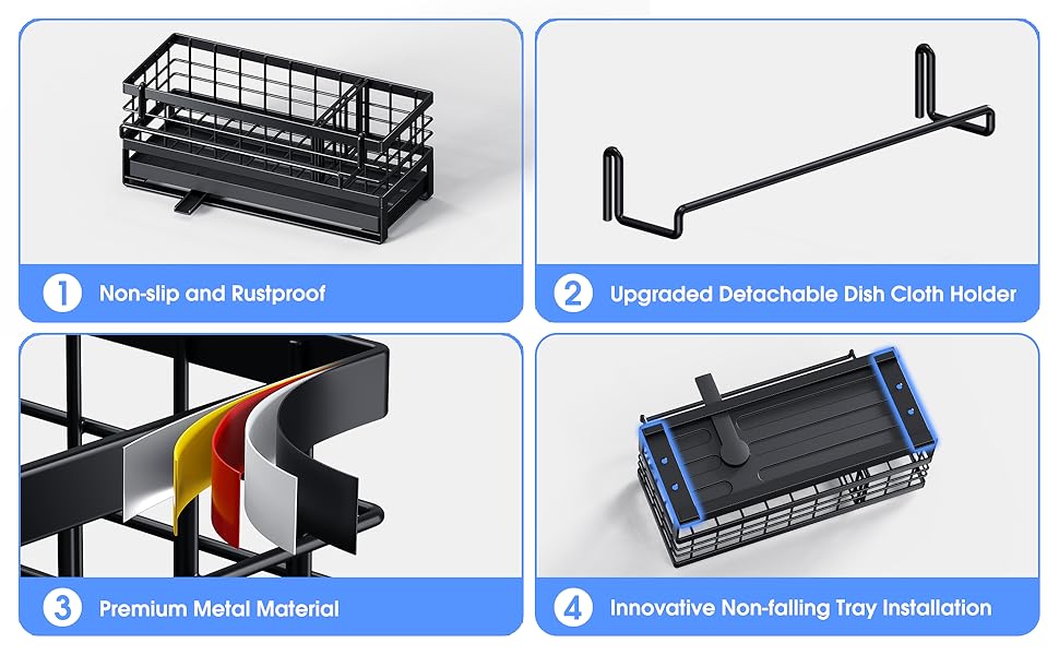 kitchen sink caddy sponge holder