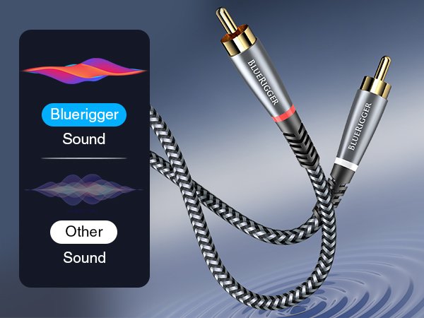 BLUERIGGER high quality audio cable loss less noise less non-disruptive audio high fidelity cords