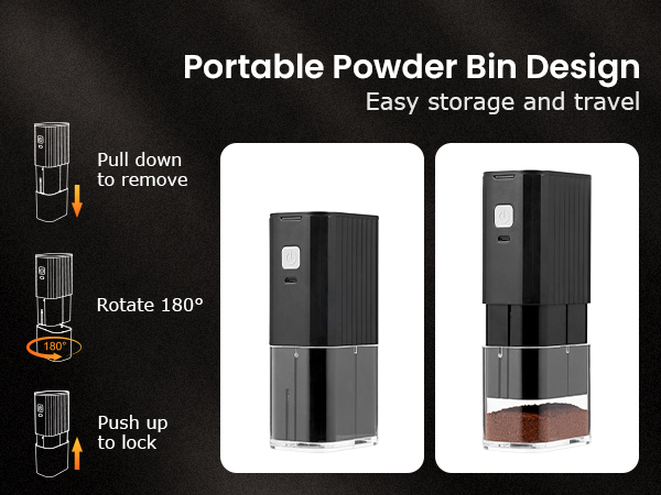 portable powder bin design