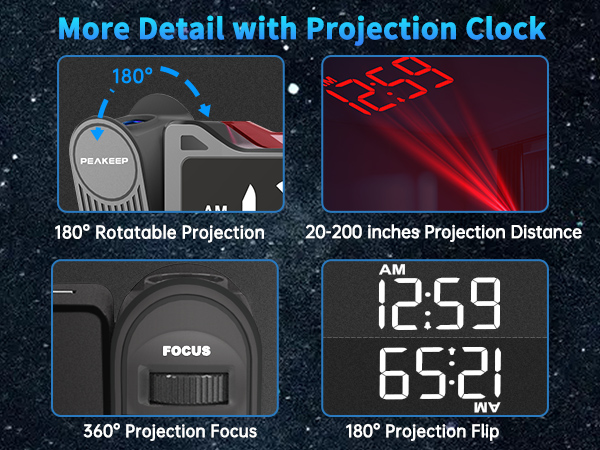 led projection clock