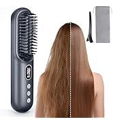 LAMA Cordless Hair Straightener Brush - Portable Hair Brush - 20s Fast Heating - 130 Million Plas...