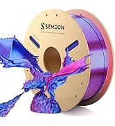 SEMDON Dual Color Silk PLA Filament, Gradient 3D Printing Filament 1.75mm (±0.02mm Accuracy), Met...