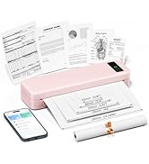 Portable Printers Wireless for Travel, A285M Bluetooth Inkless Thermal Printer Support 8.5" X 11"...