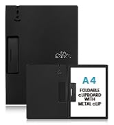GAUENEEN 1 Pcs Clipboard Folder, A4 Foldable Clipboard with Metal Clip, Binder Clipboards with Pe...