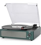 Record Player for Vinyl Turntable with Built-in Wireless Receiver &amp; 2 Stereo Speakers 3 Speed 3 S...