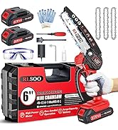 Mini Chainsaw, 6 Inch Mini Chainsaw Cordless, 2024 Upgraded Portable Handheld Small Chain saw for...