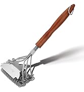 KULUNER BBQ Cleaning Brush - Bristle-Free, Suitable for All Types of barbecues, Wooden Handle, Mu...