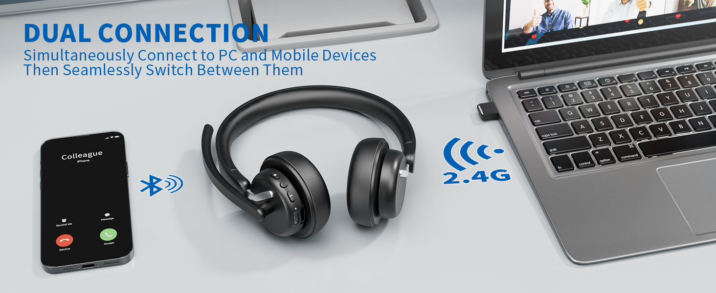 call center headset with microphone noise cancelling computer headset with microphone wireless