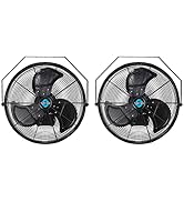Tornado 2 Pack 20 Inch Outdoor Rated IPX4 Water-Resistant High Velocity Fan Industrial Workstatio...