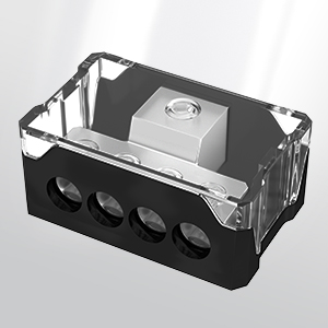 4 Way Power Distribution Block Car Audio 0/2/4 Gauge Input 4/8/10 Gauge Output 