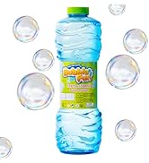 Bubble Fun 33.8fl oz(1000mL) Bubble Solution, Easy-Grip Bottle for Kids, No Mixing Needed, Colorf...