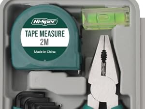 Hi-Spec 13pc Green Small Compact Hand Tool Kit Set