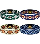 CHEMUSE 4 Pcs Surfer Beach Bracelets for Men Women Inspirational Elastic Comfy Summer Reversible ...