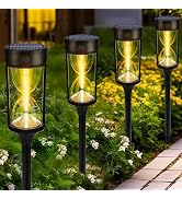 Toodour Solar Pathway Lights Outdoor, 4 Pack Unique Solar Powered Lights with 4 Modes, Waterproof...