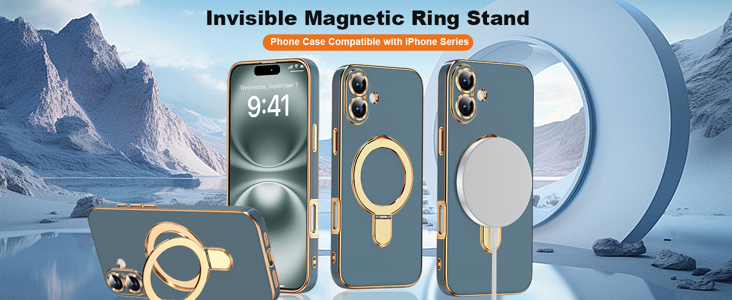 ETPESOK Compatible with iPhone Case with Magnetic Stand 