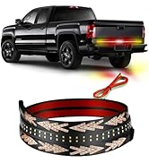 PIFOOG Tailgate Light Bar 60 Inch LED Strip for Truck Pickup Car SUV Double Row Amber White Red B...