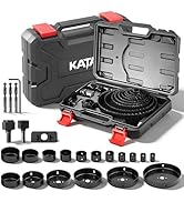 KATA Hole Saw Kit, 24PCS Hole Saw Set with 3/4"-6"(19-152mm) Multi-Size Saw Blades, Precision Hol...