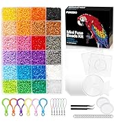 FUNZBO 15000 2.6mm Mini Size Fuse Beads Set - 24 Colors, Christmas Toys and Crafts, Arts and Craf...