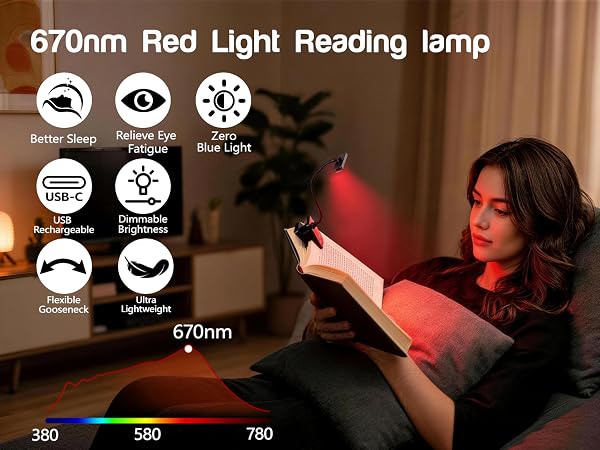 Red light clip lamp