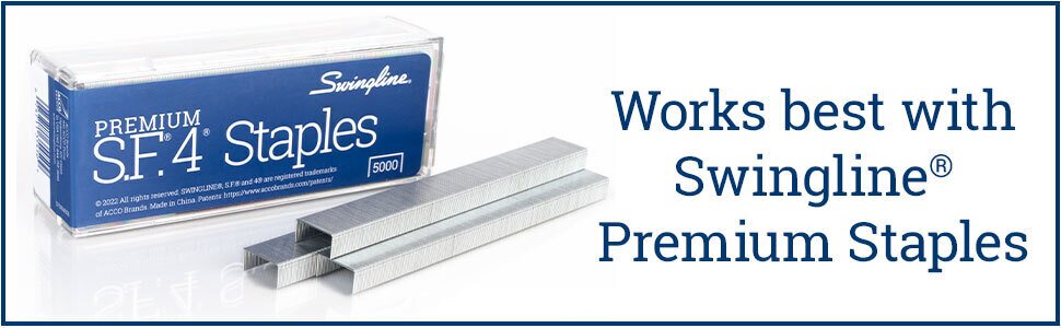 Works best with Swingline Premium Staples