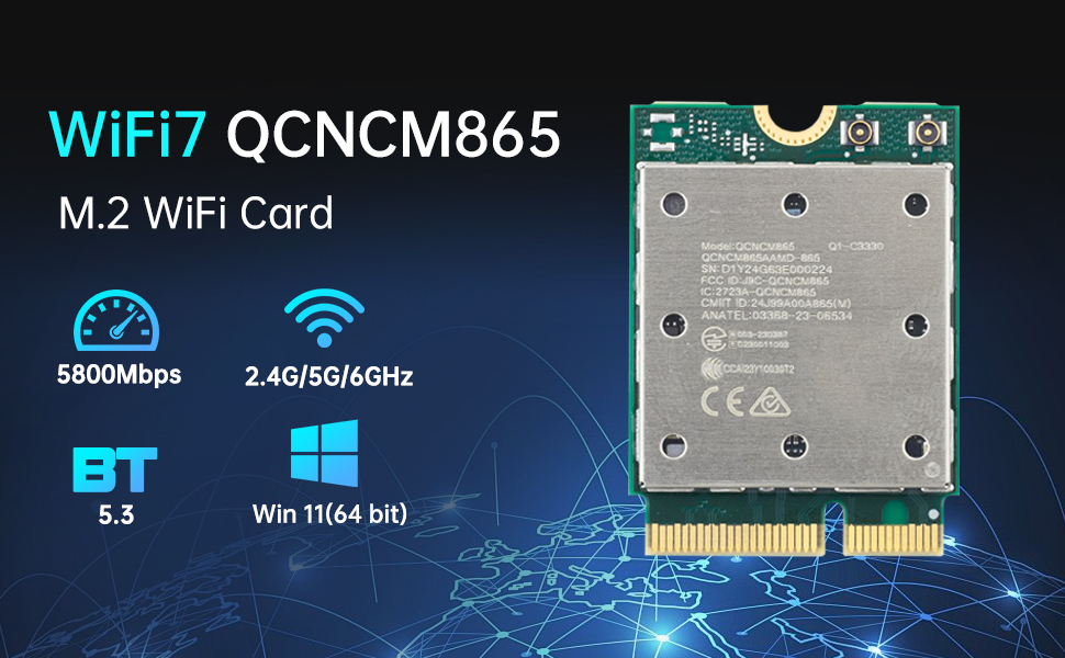 QCNCM865 WiFi 7 Card