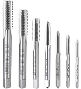 ATOPLEE 7pcs Metric HSS 6542 Left Hand Thread Tap Set, M3 M4 M5 M6 M8 M10 M12