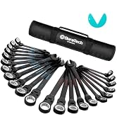 DURATECH Flex-Head Ratcheting Wrench Set, 22-Piece, Black Electrocoat | Metric&amp;SAE Flex Head Wren...