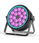 DazzlingStage Stage Par Lights,18X12W DJ LED Stage Lights, RGBW 4IN1 Wash/Strobe Effect DMX512 Co...