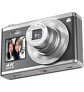 4K Digital Camera for Photography, 60MP Dual Screen Vlogging Camera for YouTube, 10x Optical Zoom...