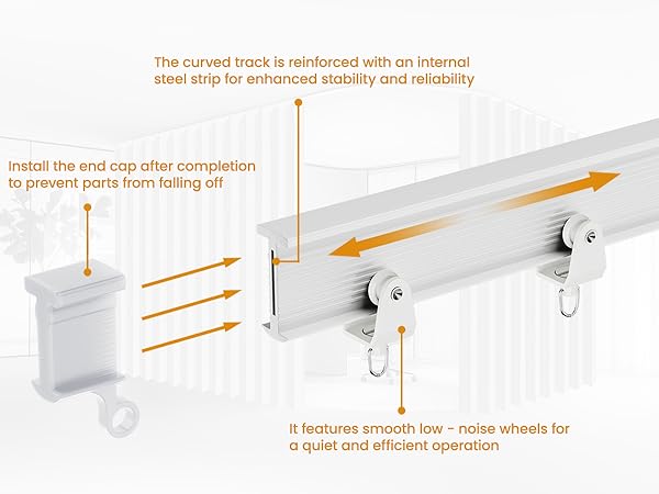 room divider wall ceiling curtain track hanging room divider