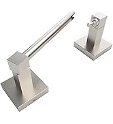 Ruacq Toilet Paper Holder Brushed Nickel Double Post Pivoting Square Tissue Holders Roll Holder H...