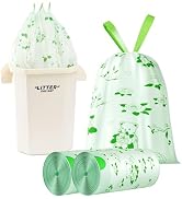 VOK 8 Gallon Trash Bags Drawstring, Medium Trash Bags for Office, Kitchen, Bedroom Trash Cans, Co...
