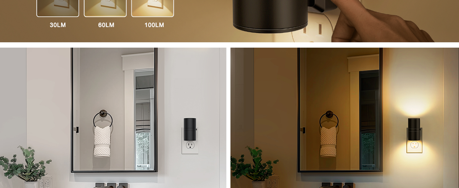 Modern Night Lights with Dusk to Dawn Light Sensor