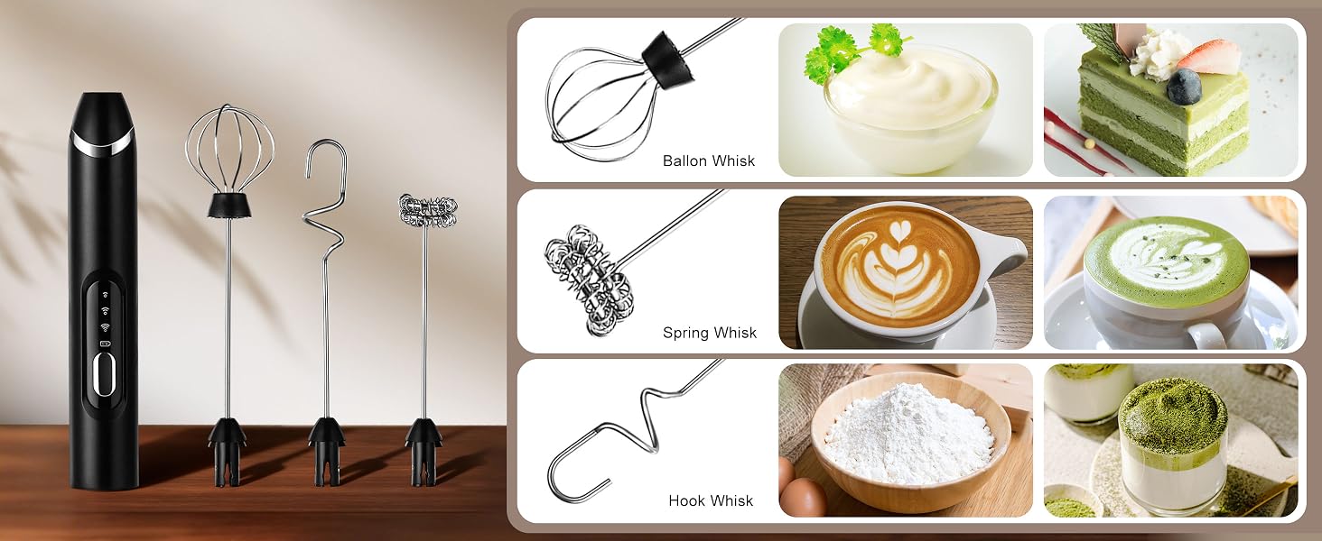 ToWinSom milk frother black