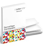 Ponek Thermal Printer Paper 8.5 x 11 Letter Size, Compatible With M08F, HPRT-MT800, MT800Q, Broth...