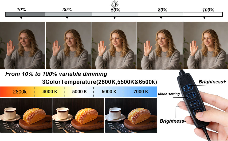 Adjustable color temperature LED lamp