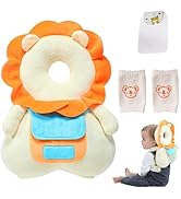 Baby Head Protector, Adjustable Baby Head Protection Backpack with Baby Knee Pads for Walking &amp; C...