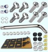 Aootf Anti Theft License Plate Screws -Stainless Steel Security Car Tag Screws Bolts, Tamper Resi...