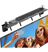 Soundbar Mount, No Drilling Steel TV Top Shelf with Storage Boxes, Sound bar Mount up to 15 lbs, ...