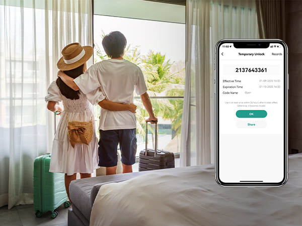 Smart Door Knob for Bedroom Gold