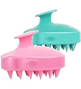 HEETA Hair Scalp Massager Shampoo Brush 2 Pack, Soft Silicone Bristles to Remove Dandruff, Waterp...