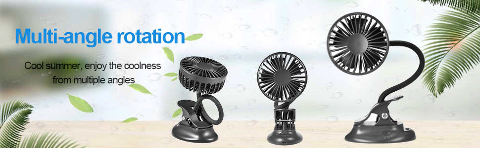 Glovion Clip on fan usb fan mini fan