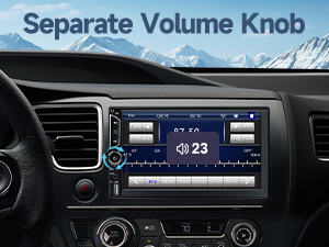 seperate volume knob double din car stereo double din radio car stereo with bluetooth