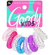 Goody Kids Hair Coils - 8 Count, Assorted - Dentless Jelly Bands Ponytailers for Women, Teens &amp; G...
