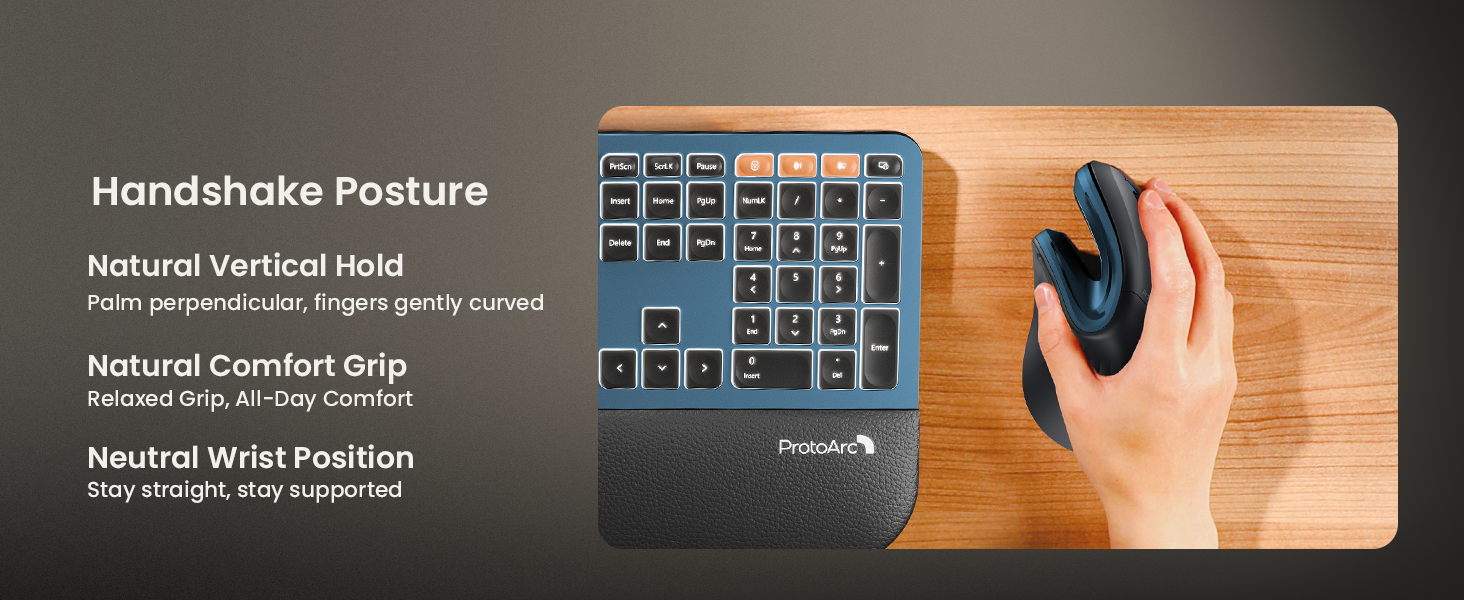 Bluetooth Rechargeable Vertical Mouse